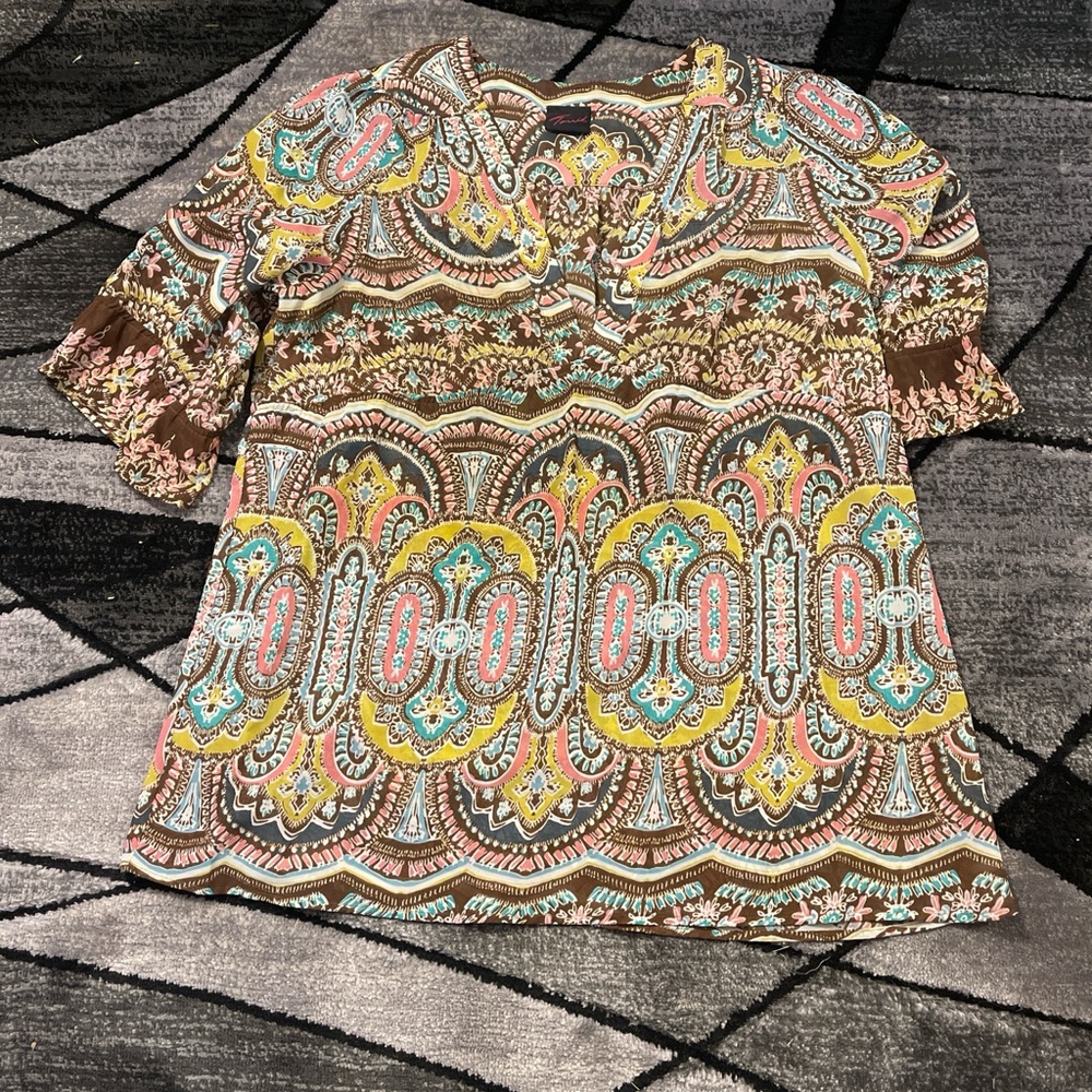 Torrid Vibrant Patterned Blouse - image 1